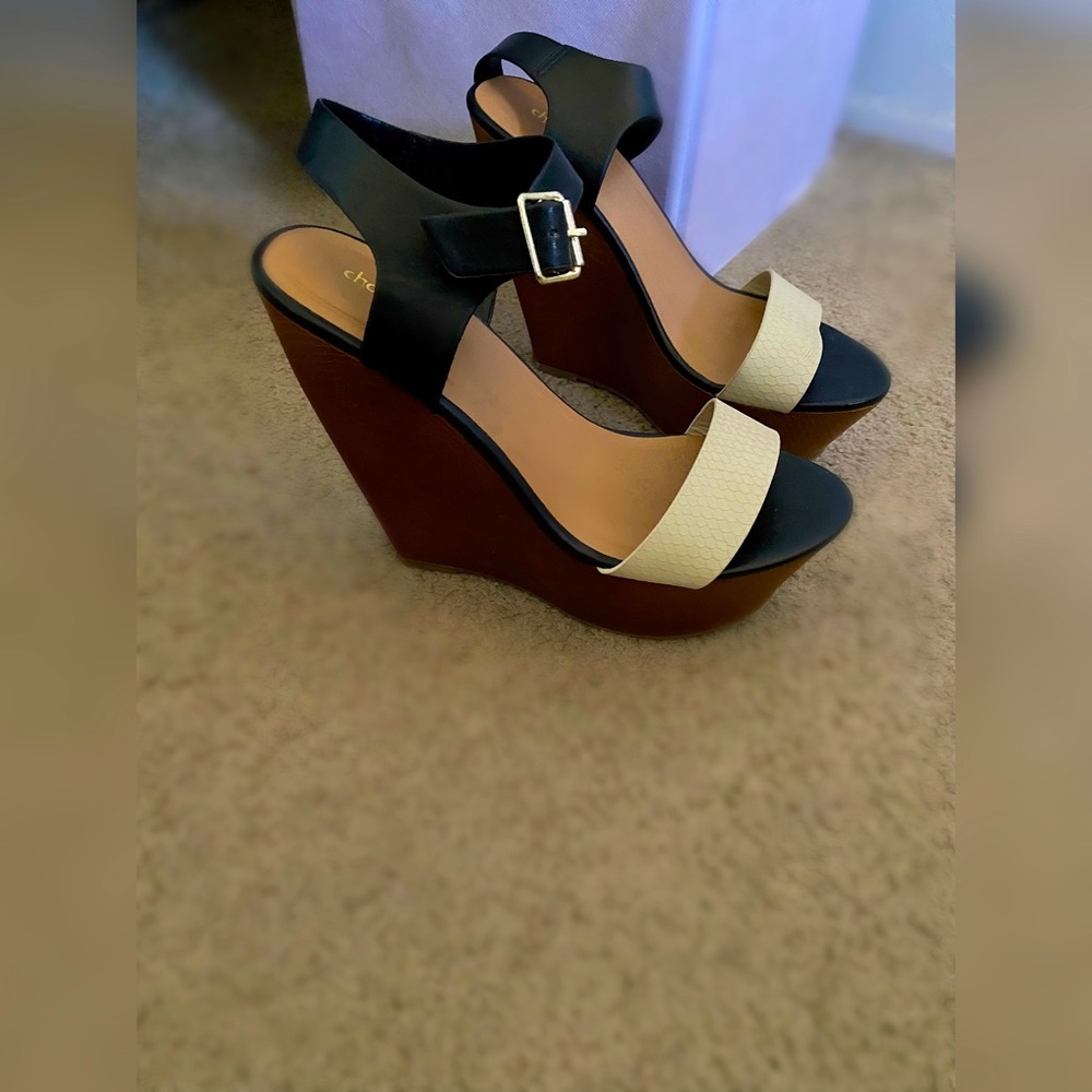 Wedge high heels